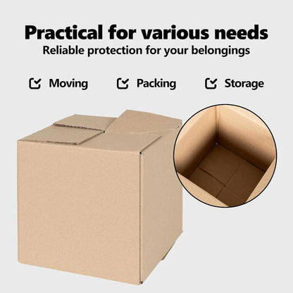 Folding Box 50 pcs Natural 20 x 20 x 20 cm Cardboard