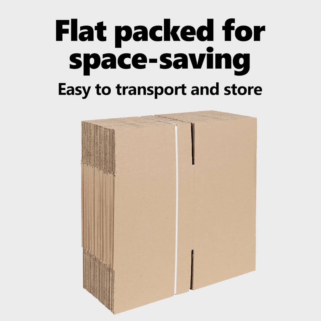 Folding Box 50 pcs Natural 20 x 20 x 20 cm Cardboard