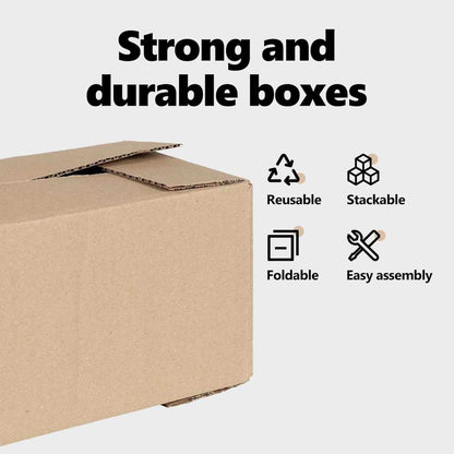 Folding Box 50 pcs Natural 24 x 13 x 13 cm Cardboard