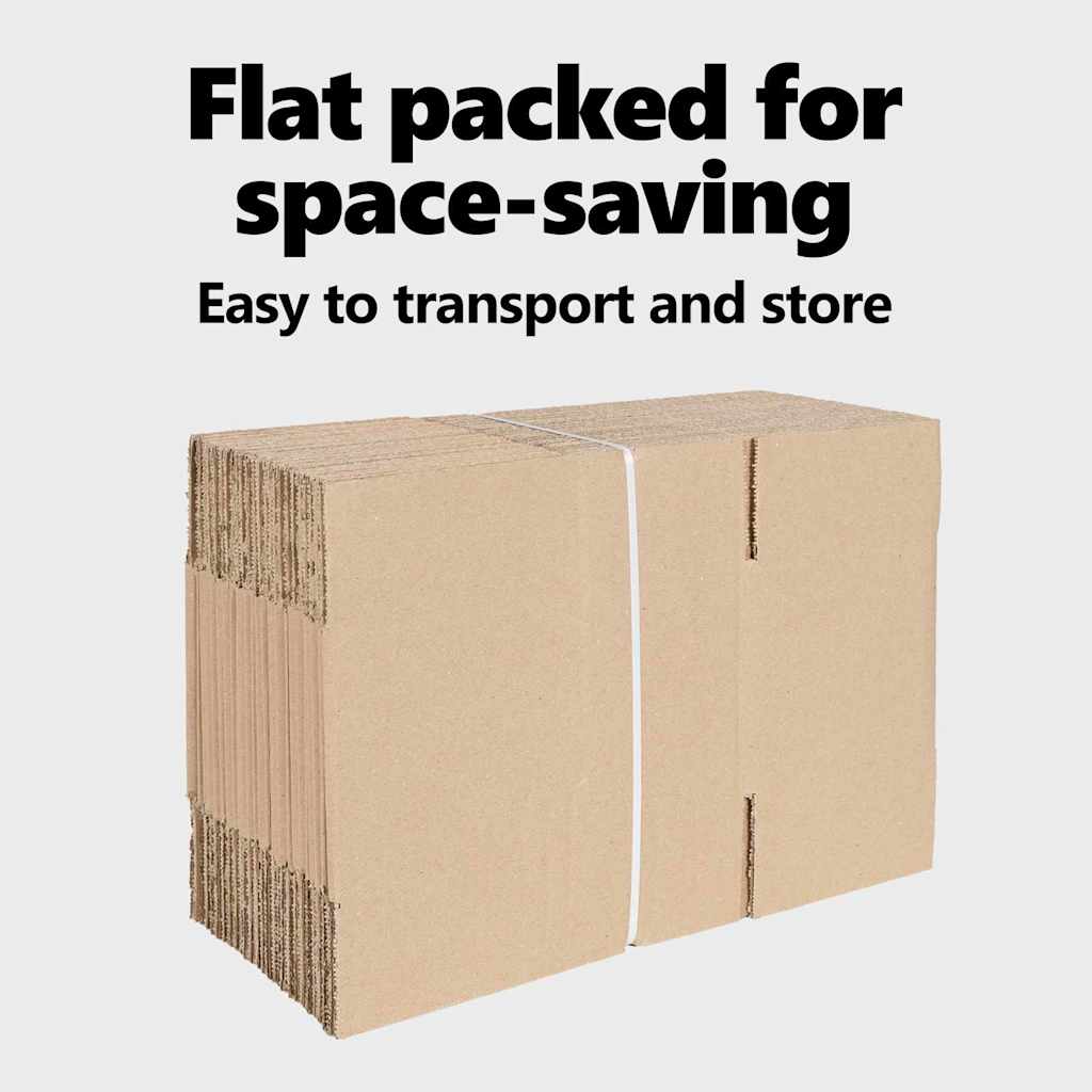 Folding Box 50 pcs Natural 24 x 13 x 13 cm Cardboard