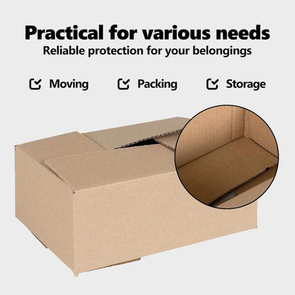 Folding Box 50 pcs Natural 25 x 17.5 x 10 cm Cardboard