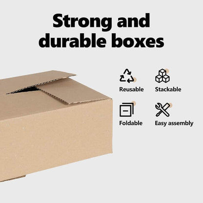 Folding Box 50 pcs Natural 30 x 21.5 x 14 cm Cardboard