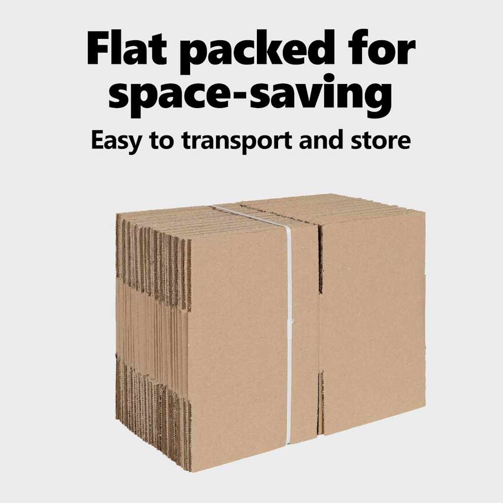 Folding Box 50 pcs Natural 30 x 30 x 15 cm Cardboard