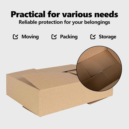 Folding Box 50 pcs Natural 40 x 30 x 10 cm Cardboard