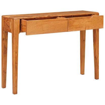 Console Table Brown 110 x 30 x 80 cm Solid Acacia Wood