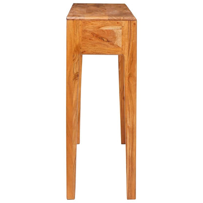 Console Table Brown 110 x 30 x 80 cm Solid Acacia Wood