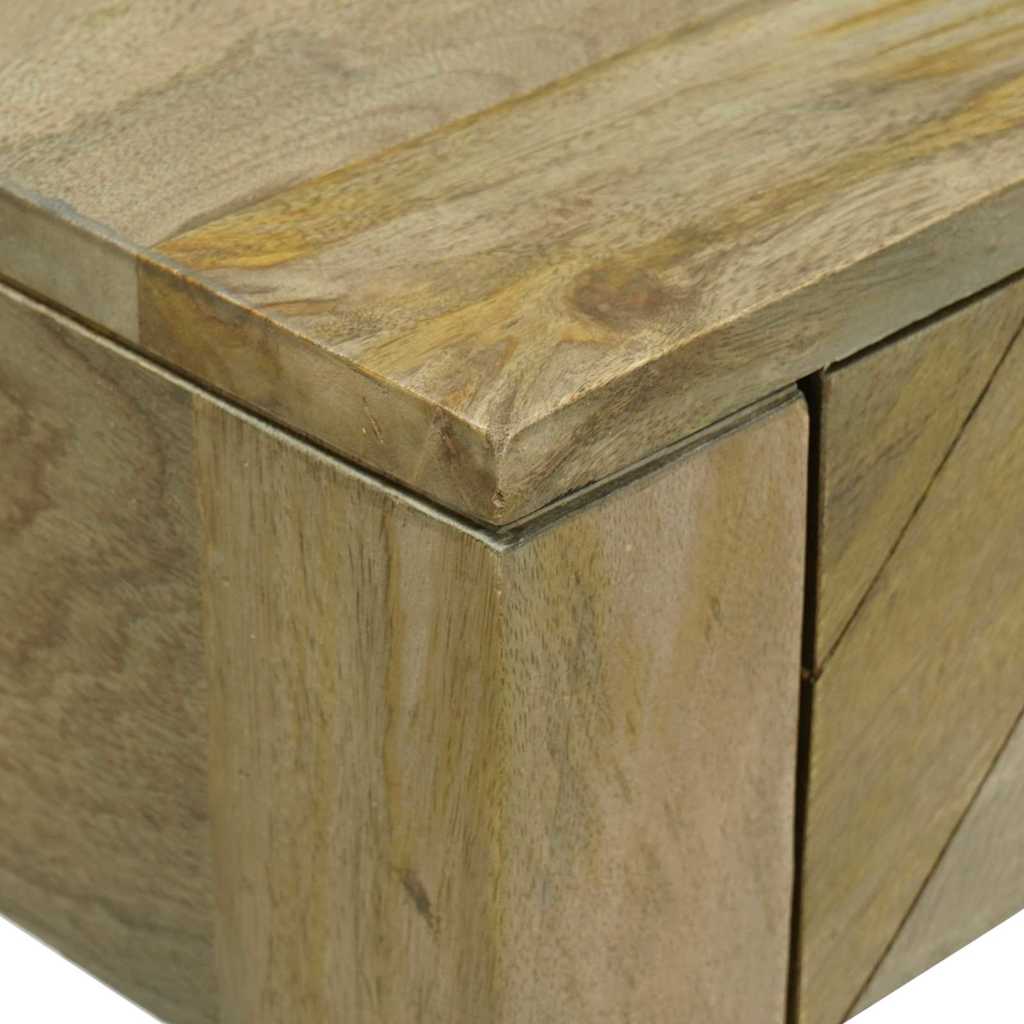 Console Table Natural Grey 110 x 30 x 80 cm Solid Mango Wood