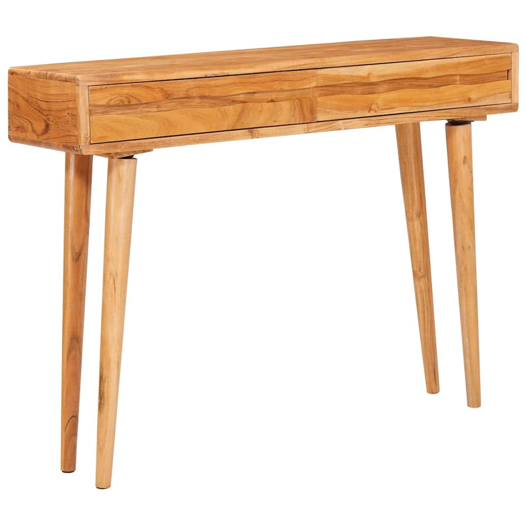 Console Table Brown 110 x 30 x 80 cm Solid Acacia Wood