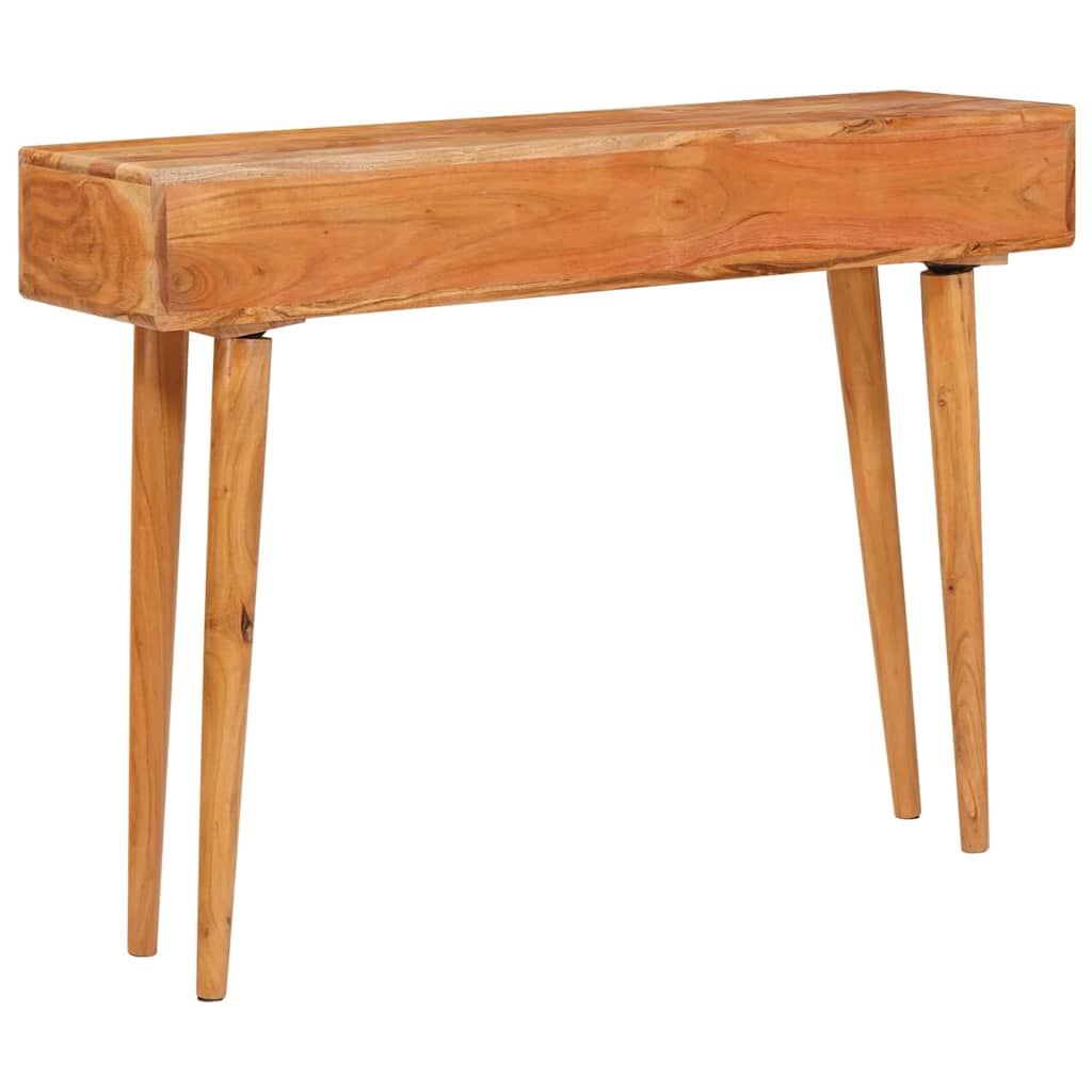 Console Table Brown 110 x 30 x 80 cm Solid Acacia Wood