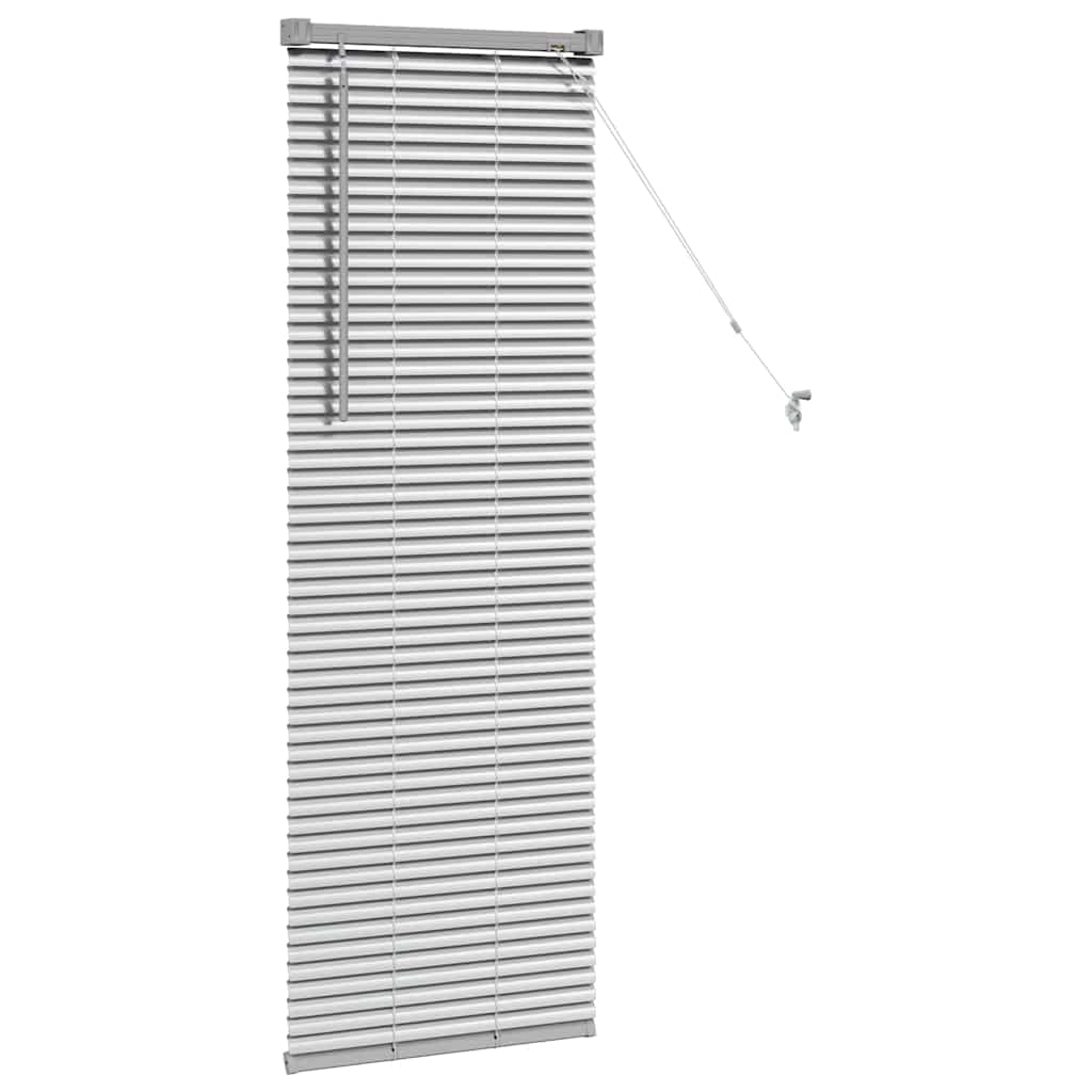 Venetian Blinds Height Adjustable Silver 130 x 40 cm Aluminium