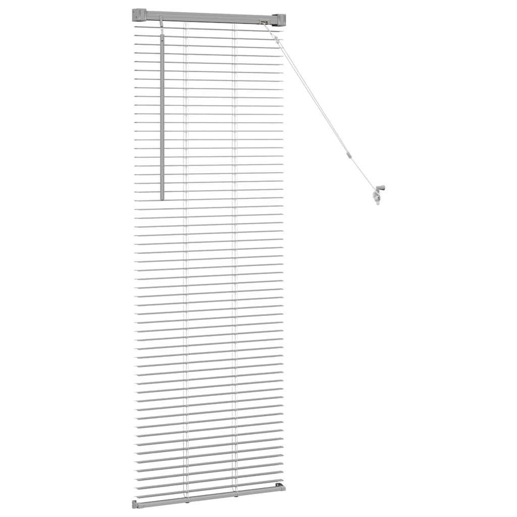 Venetian Blinds Height Adjustable Silver 130 x 40 cm Aluminium
