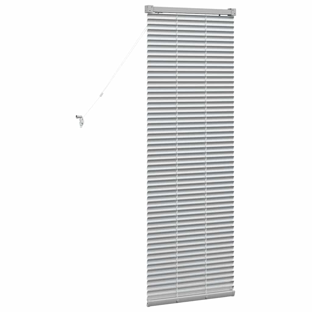 Venetian Blinds Height Adjustable Silver 130 x 40 cm Aluminium