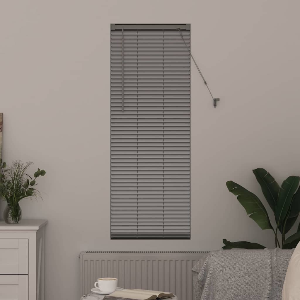 Venetian Blinds Height Adjustable Silver 130 x 45 cm Aluminium