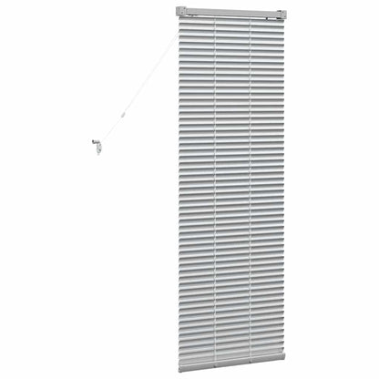 Venetian Blinds Height Adjustable Silver 130 x 50 cm Aluminium