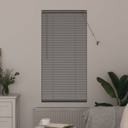Venetian Blinds Height Adjustable Silver 130 x 65 cm Aluminium