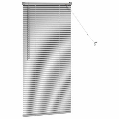 Venetian Blinds Height Adjustable Silver 130 x 65 cm Aluminium