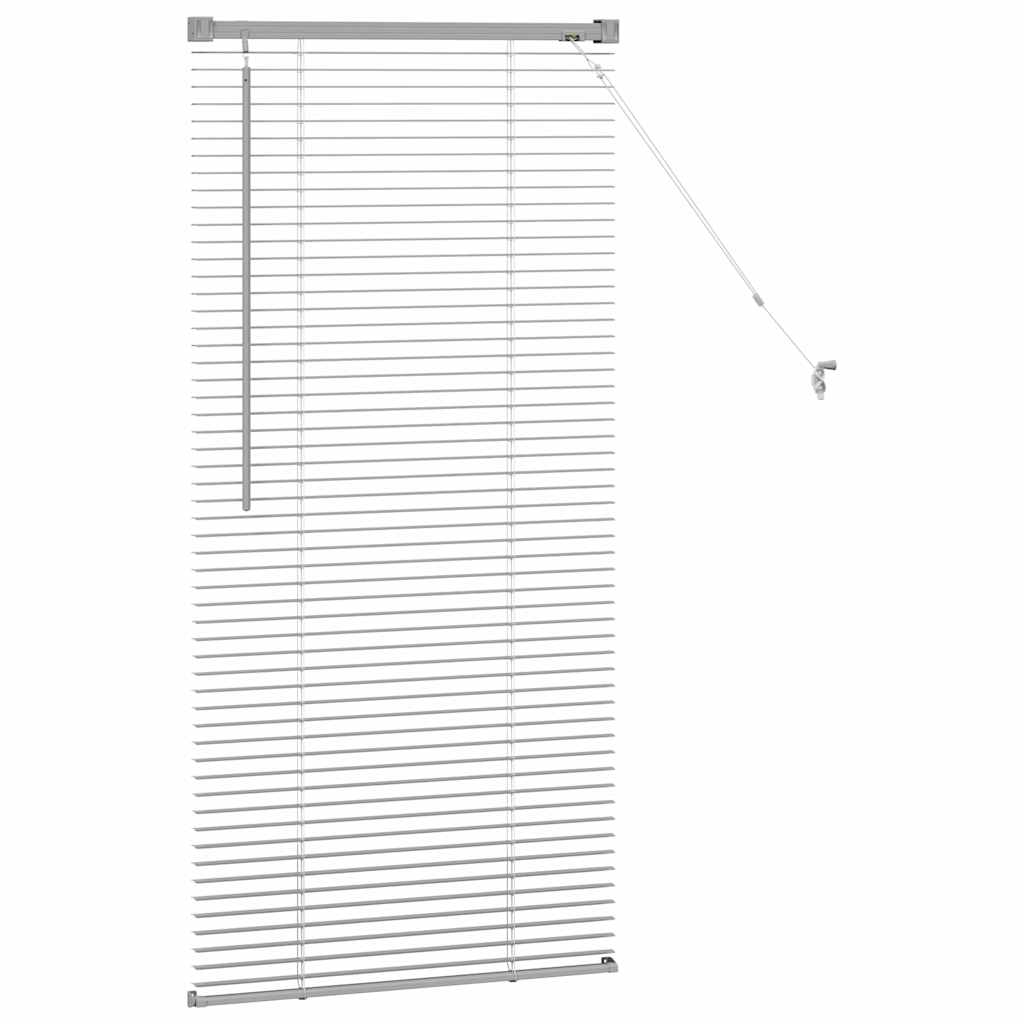 Venetian Blinds Height Adjustable Silver 130 x 65 cm Aluminium