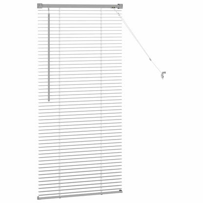 Venetian Blinds Height Adjustable Silver 130 x 65 cm Aluminium