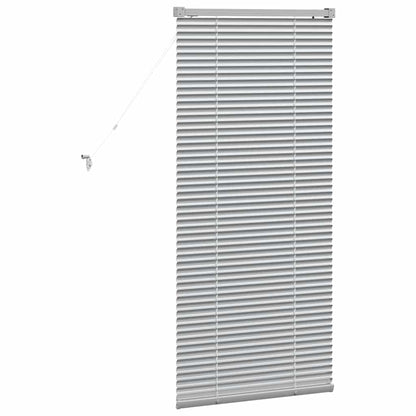 Venetian Blinds Height Adjustable Silver 130 x 65 cm Aluminium