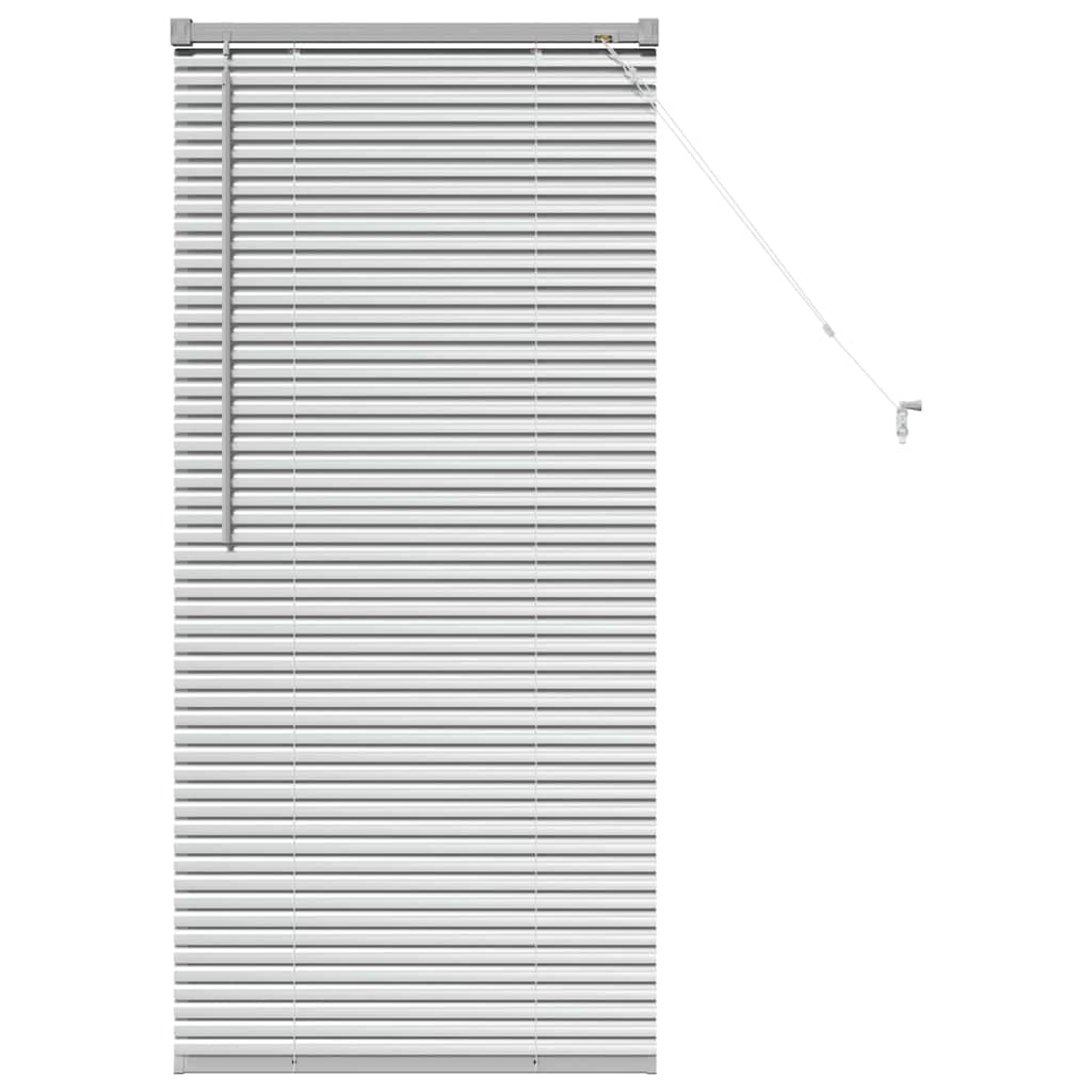 Venetian Blinds Height Adjustable Silver 130 x 65 cm Aluminium