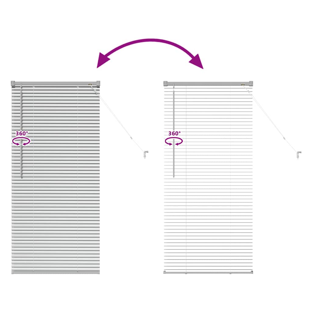 Venetian Blinds Height Adjustable Silver 130 x 65 cm Aluminium