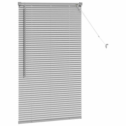Venetian Blinds Height Adjustable Silver 130 x 80 cm Aluminium