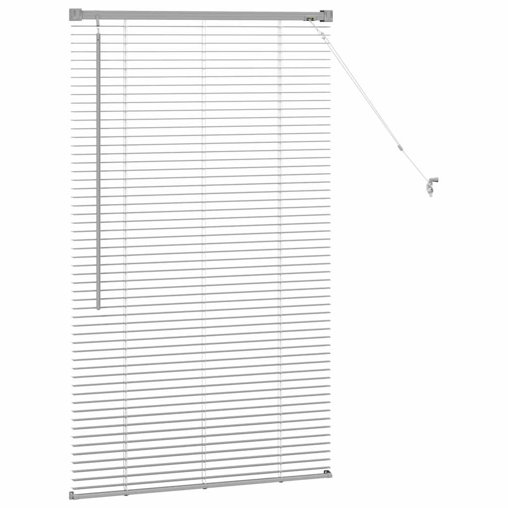Venetian Blinds Height Adjustable Silver 130 x 80 cm Aluminium