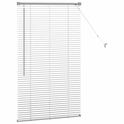 Venetian Blinds Height Adjustable Silver 130 x 80 cm Aluminium