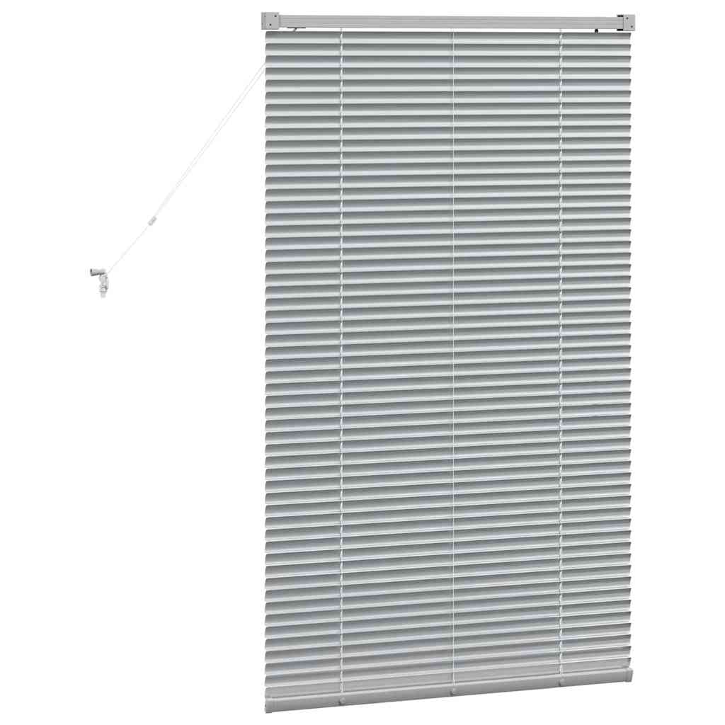 Venetian Blinds Height Adjustable Silver 130 x 80 cm Aluminium