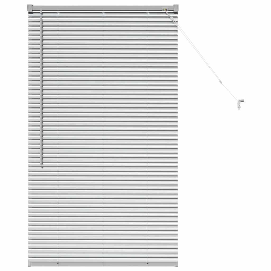 Venetian Blinds Height Adjustable Silver 130 x 80 cm Aluminium