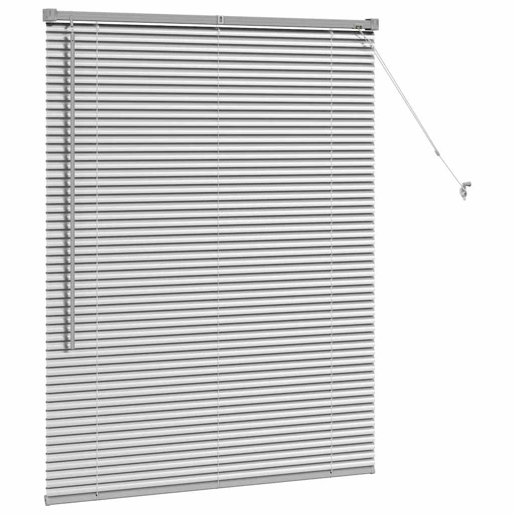 Venetian Blinds Height Adjustable Silver 130 x 100 cm Aluminium