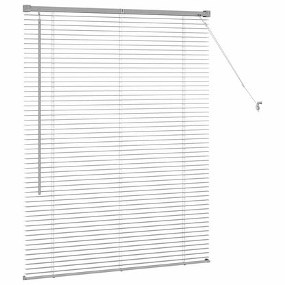 Venetian Blinds Height Adjustable Silver 130 x 100 cm Aluminium