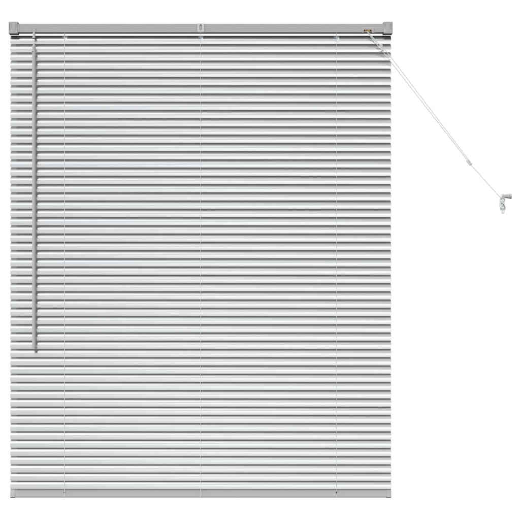 Venetian Blinds Height Adjustable Silver 130 x 100 cm Aluminium