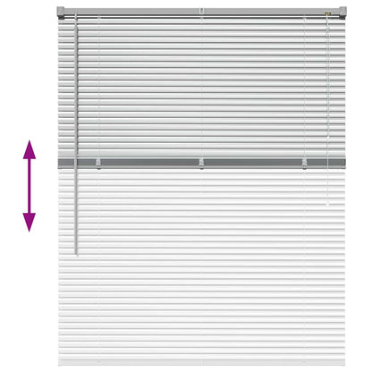 Venetian Blinds Height Adjustable Silver 130 x 100 cm Aluminium