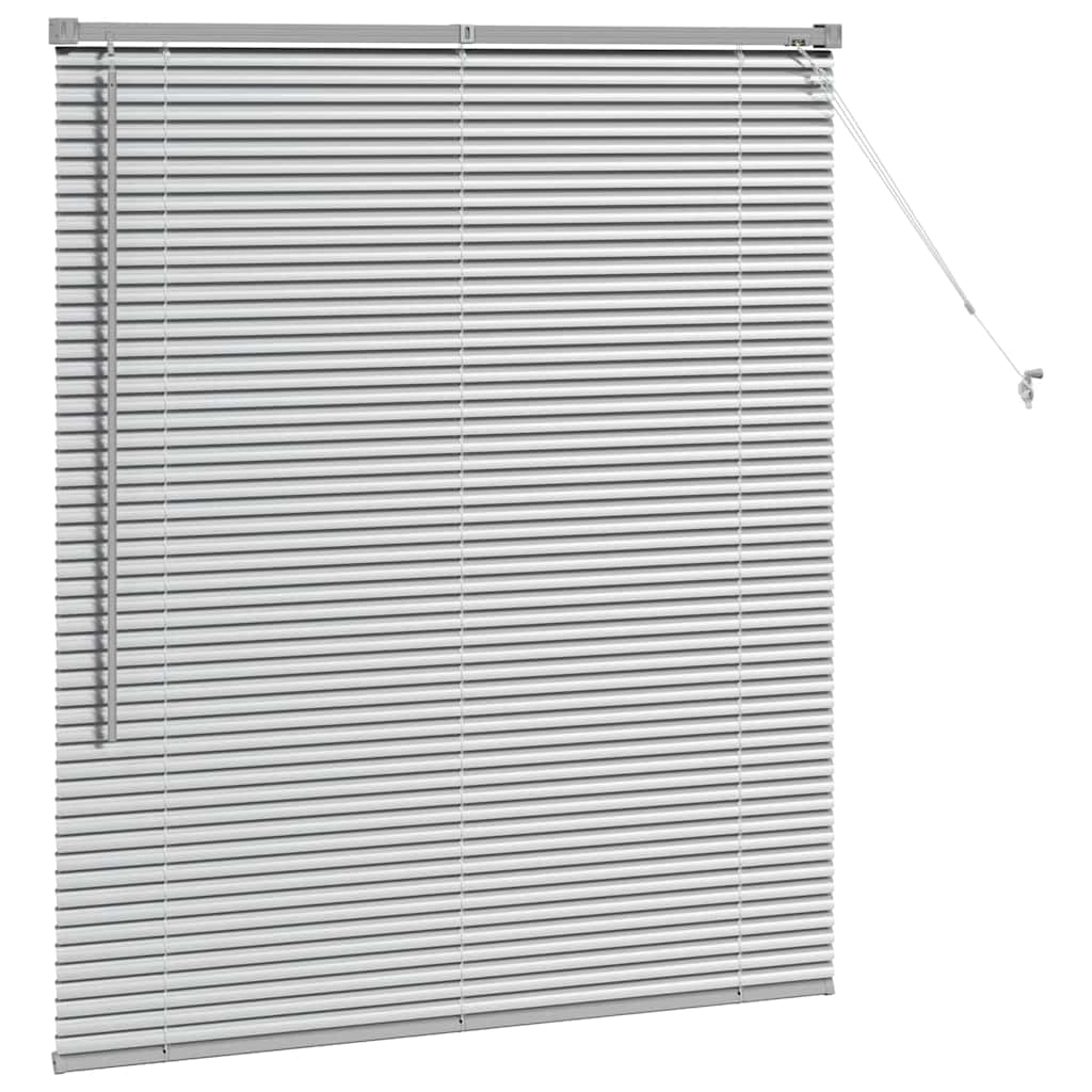 Venetian Blinds Height Adjustable Silver 130 x 110 cm Aluminium