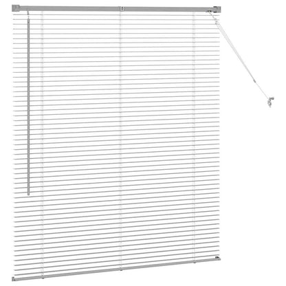 Venetian Blinds Height Adjustable Silver 130 x 110 cm Aluminium
