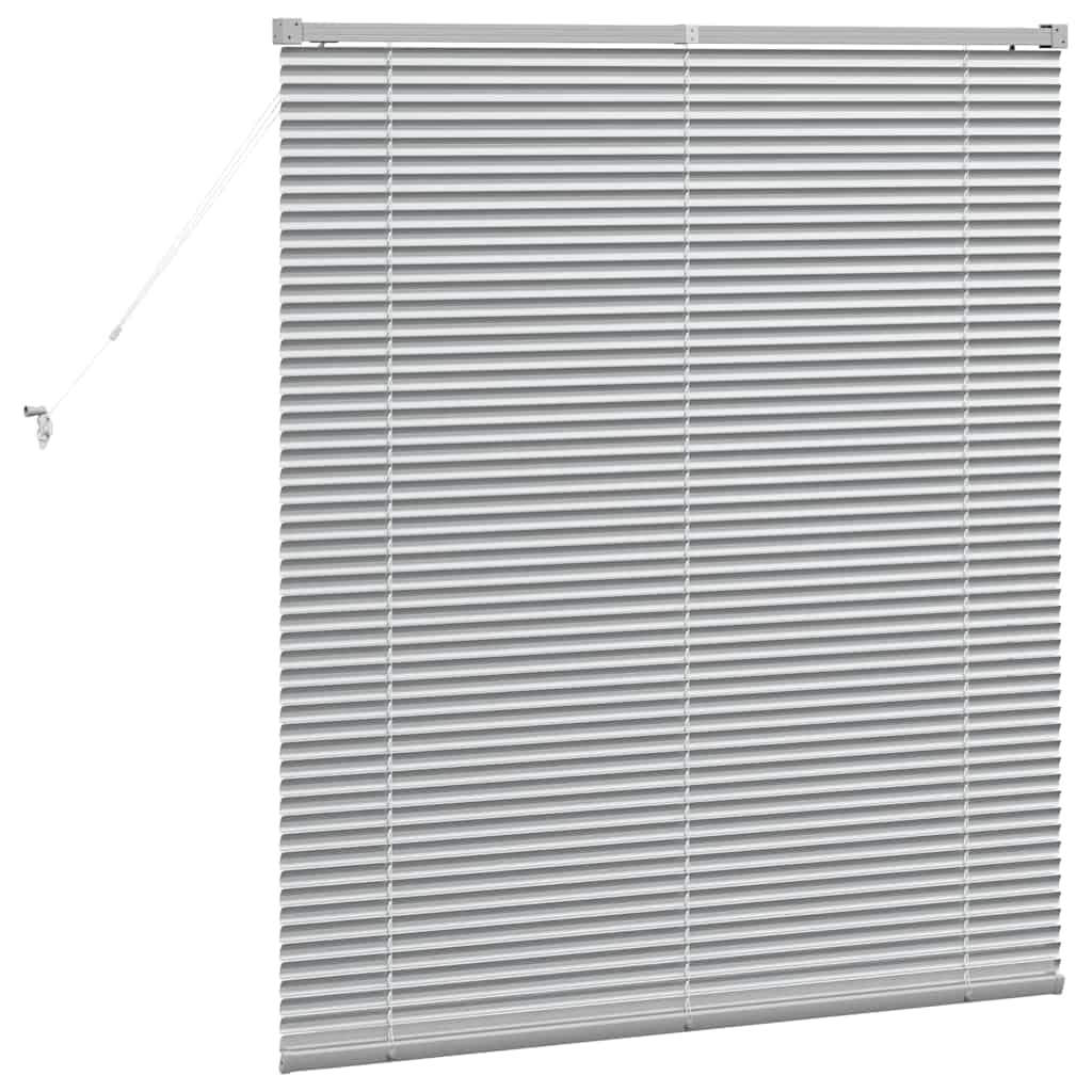 Venetian Blinds Height Adjustable Silver 130 x 110 cm Aluminium