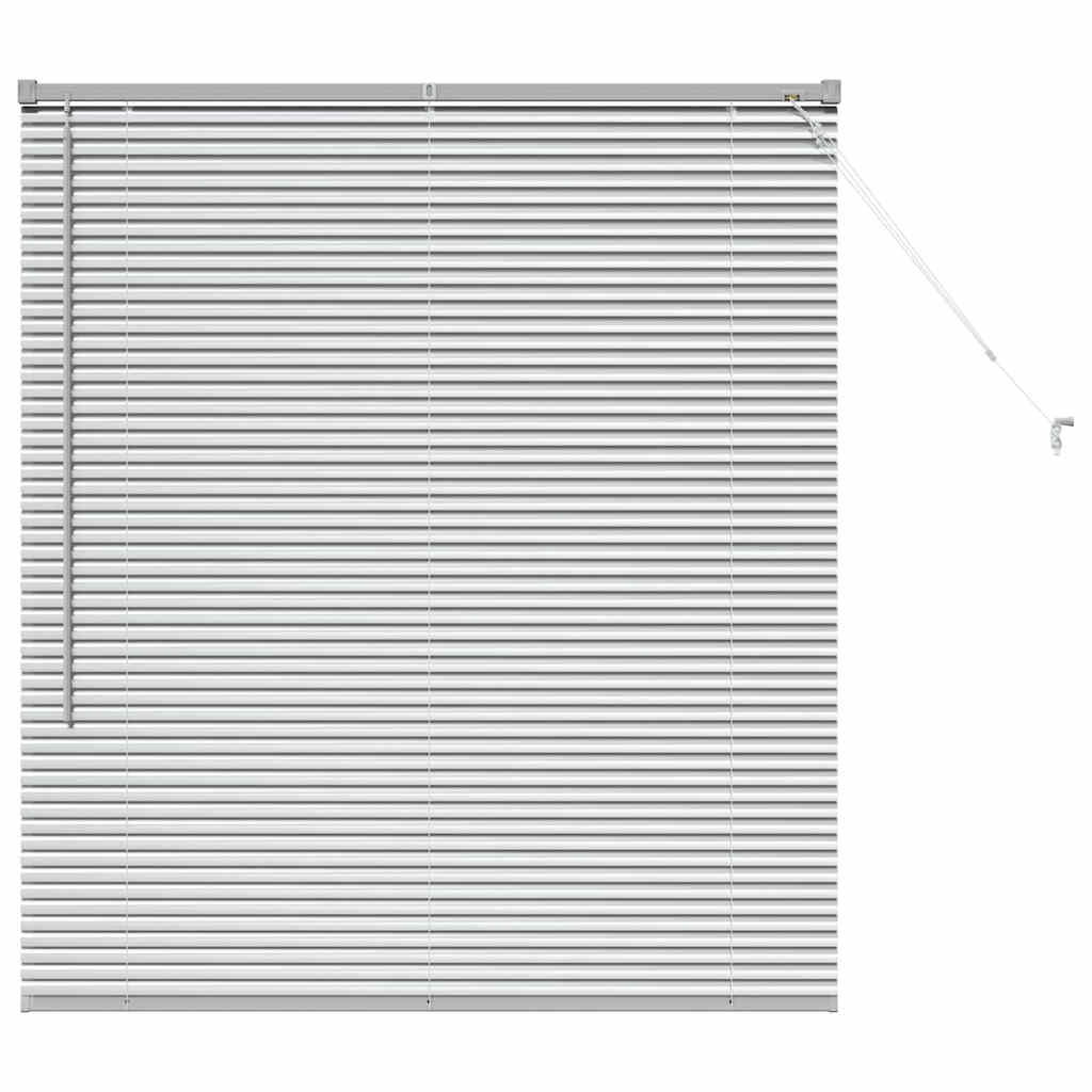 Venetian Blinds Height Adjustable Silver 130 x 110 cm Aluminium