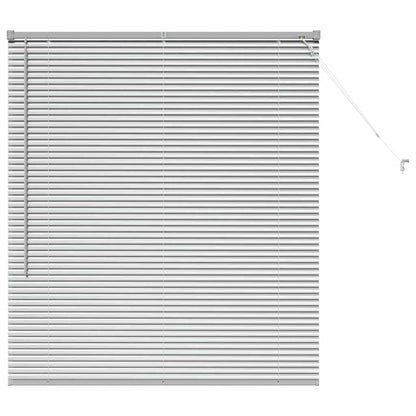 Venetian Blinds Height Adjustable Silver 130 x 110 cm Aluminium