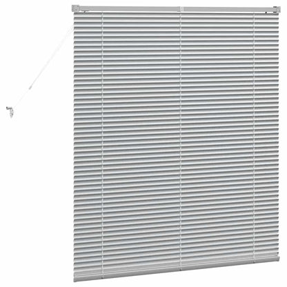 Venetian Blinds Height Adjustable Silver 130 x 115 cm Aluminium