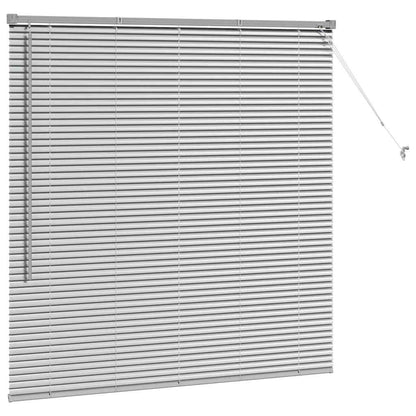 Venetian Blinds Height Adjustable Silver 130 x 125 cm Aluminium