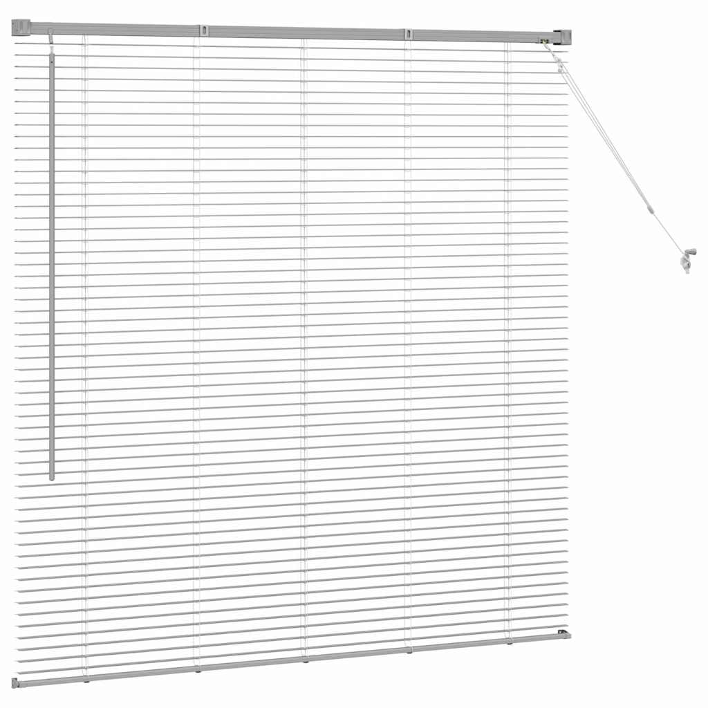 Venetian Blinds Height Adjustable Silver 130 x 125 cm Aluminium
