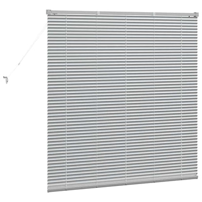 Venetian Blinds Height Adjustable Silver 130 x 125 cm Aluminium