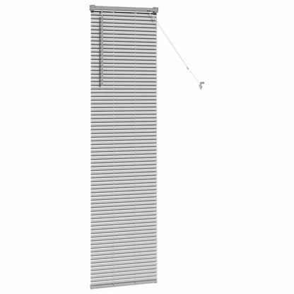 Venetian Blinds Height Adjustable Silver 175 x 45 cm Aluminium