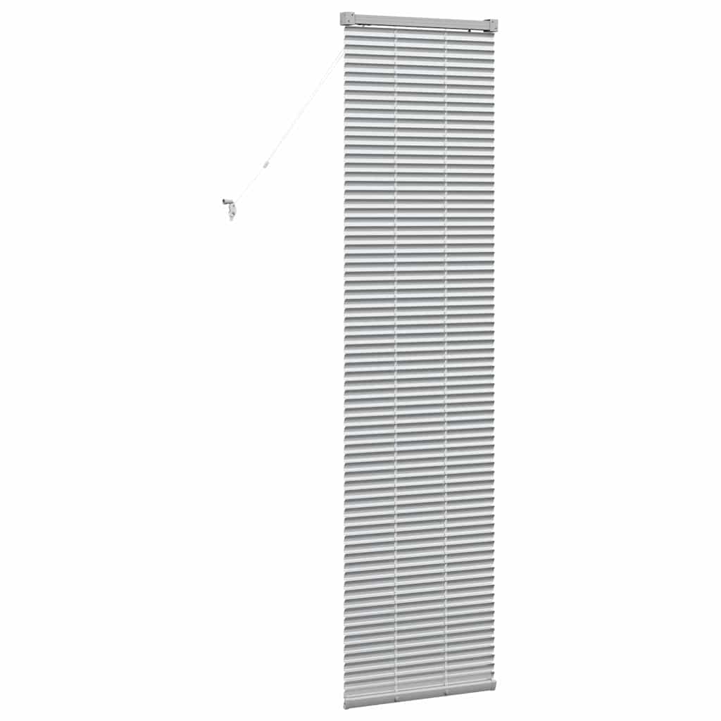 Venetian Blinds Height Adjustable Silver 175 x 45 cm Aluminium