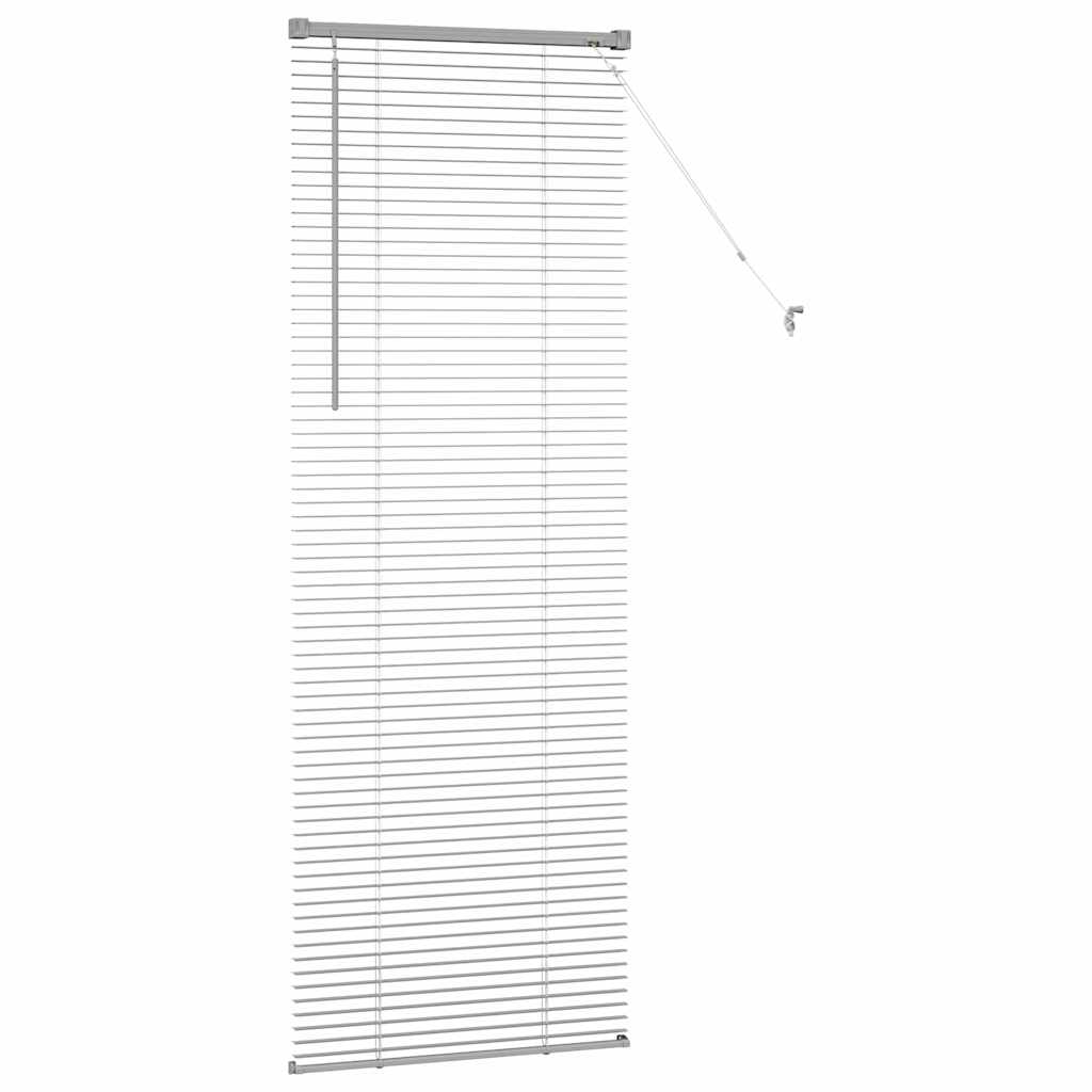 Venetian Blinds Height Adjustable Silver 175 x 65 cm Aluminium