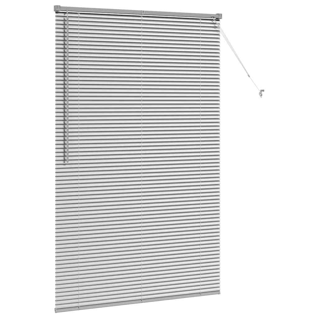 Venetian Blinds Height Adjustable Silver 175 x 115 cm Aluminium