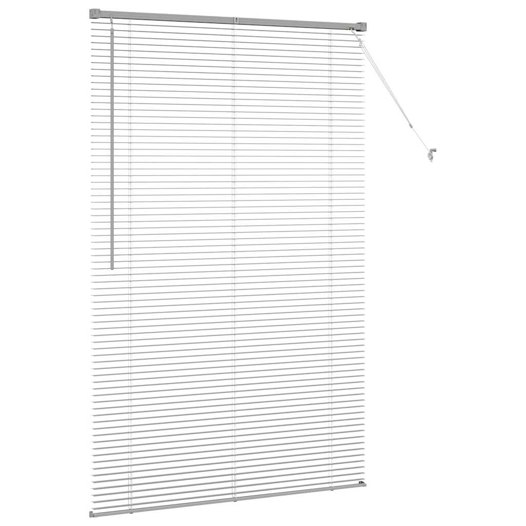 Venetian Blinds Height Adjustable Silver 175 x 115 cm Aluminium