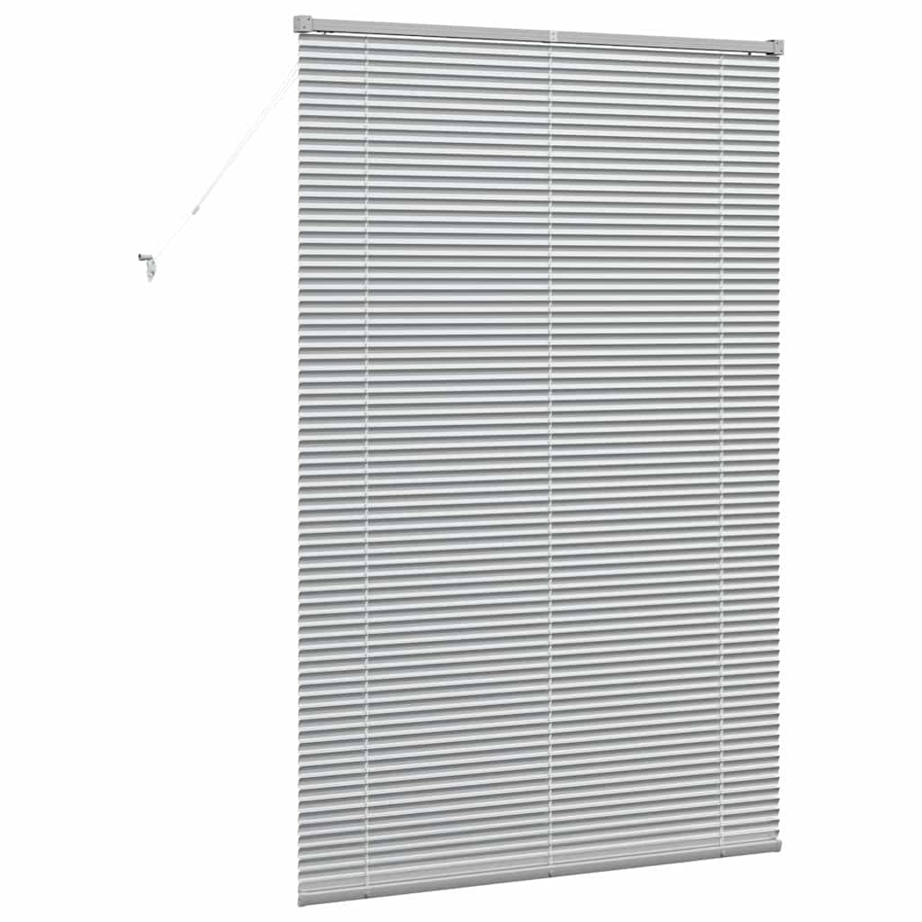 Venetian Blinds Height Adjustable Silver 175 x 115 cm Aluminium