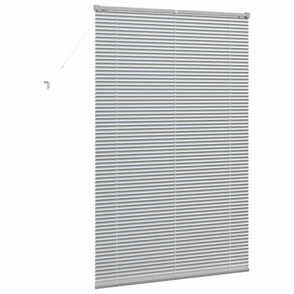 Venetian Blinds Height Adjustable Silver 175 x 115 cm Aluminium